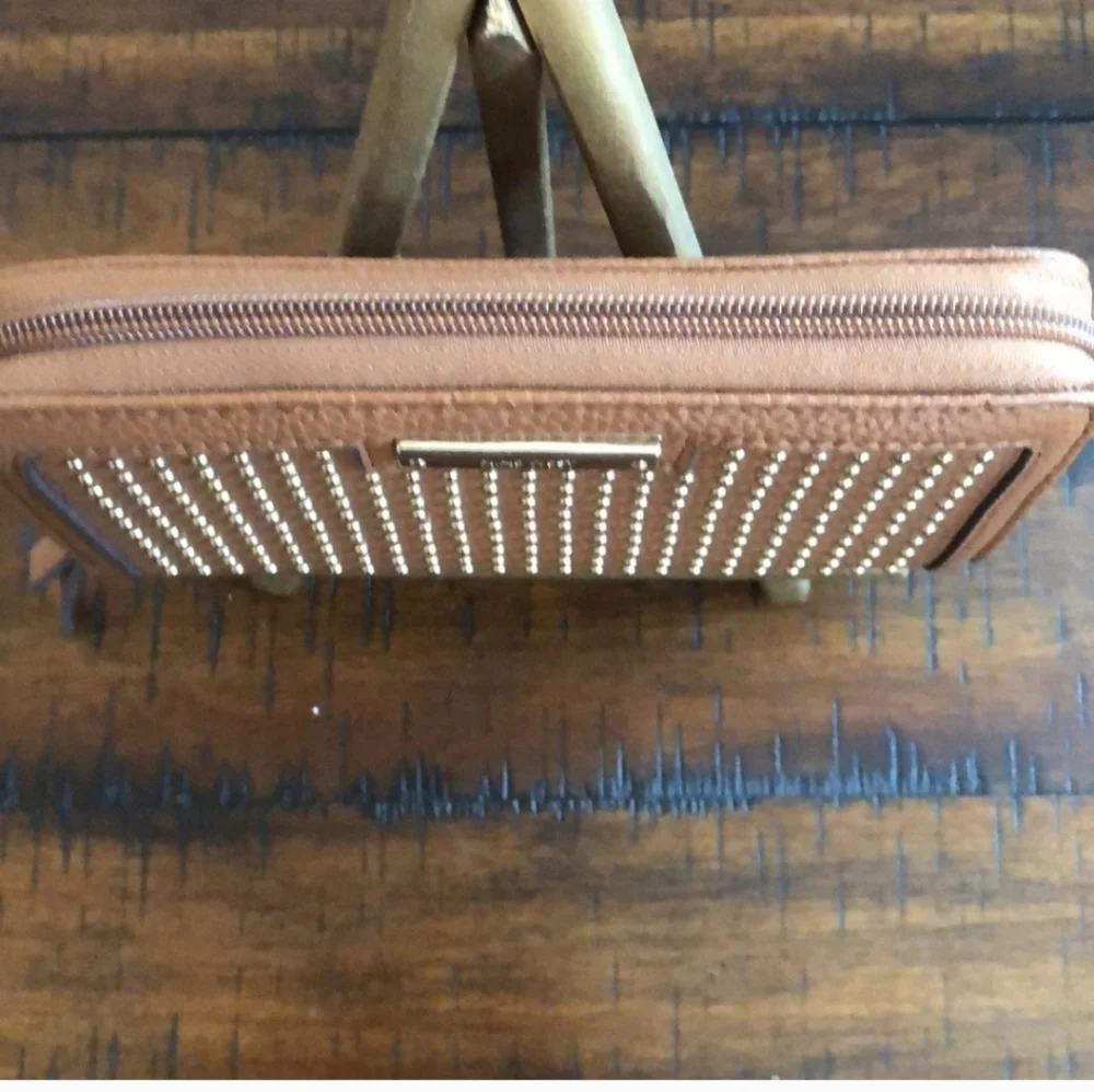Authentic EUC Nine West Brown Studded Wallet